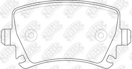 Тормозные колодки NiBK задние для Volkswagen Tiguan I 2007-2018. Артикул PN0349