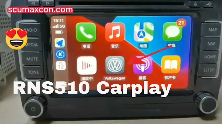 Scumaxcon RNS510 could support  wired and wireless Carplay ！#wirelesscarplay #carplay #rcd510#rns510