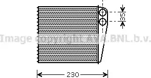 Радиатор отопителя (печки) AVA для Volkswagen Passat B6 2005-2011. Артикул VNA6229