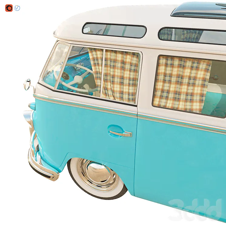 Volkswagen T1 - Транспорт - 3D модель-3