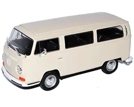Автомобили 1 43 VW Volkswagen T2 Creme Weiss Bus Transporter 1967-1979 1/24 Welly Modell Auto
