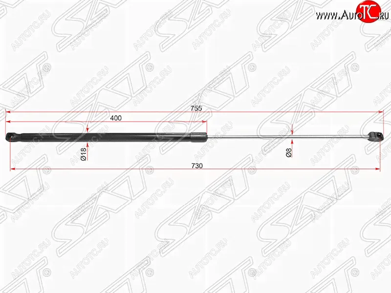 Газовый упор капота SAT Volkswagen Passat ( B8, B8.5) (2015-2024)