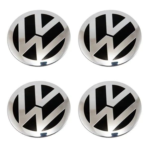 Наклейки на диски Volkswagen 75 мм сфера черные new-0