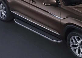 Пороги алюминиевые Rival Premium для Volkswagen Teramont 2018-