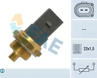 Датчик температуры охлаждающей жидкости FAE для Volkswagen Polo V 2010-2024. Артикул 33786