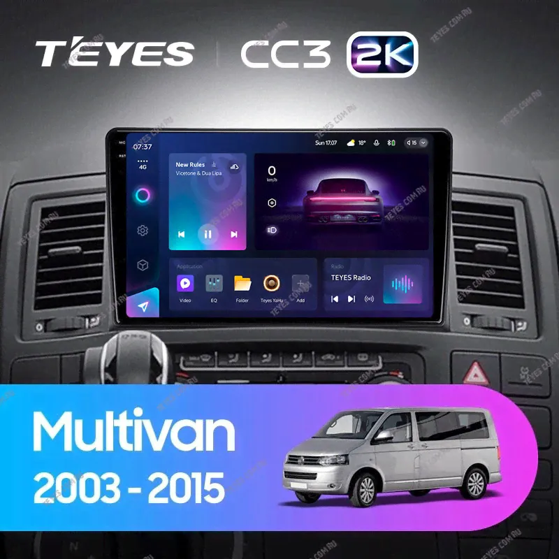 Штатная магнитола Teyes CC3 2K 6/128 Volkswagen Multivan T5 (2003-2015)