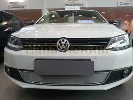 Защита радиатора Volkswagen Jetta VI 2010-2014 chrome PREMIUM
