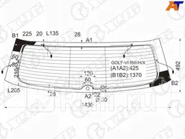 GOLF-VI RW/H/X - Стекло заднее (XYG) Volkswagen Golf 6 (2008-2012)