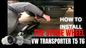 Vw Transporter How To Fit The Spare Wheel | Reinstall Spare Wheel Under Car Mount with Locking Bolt