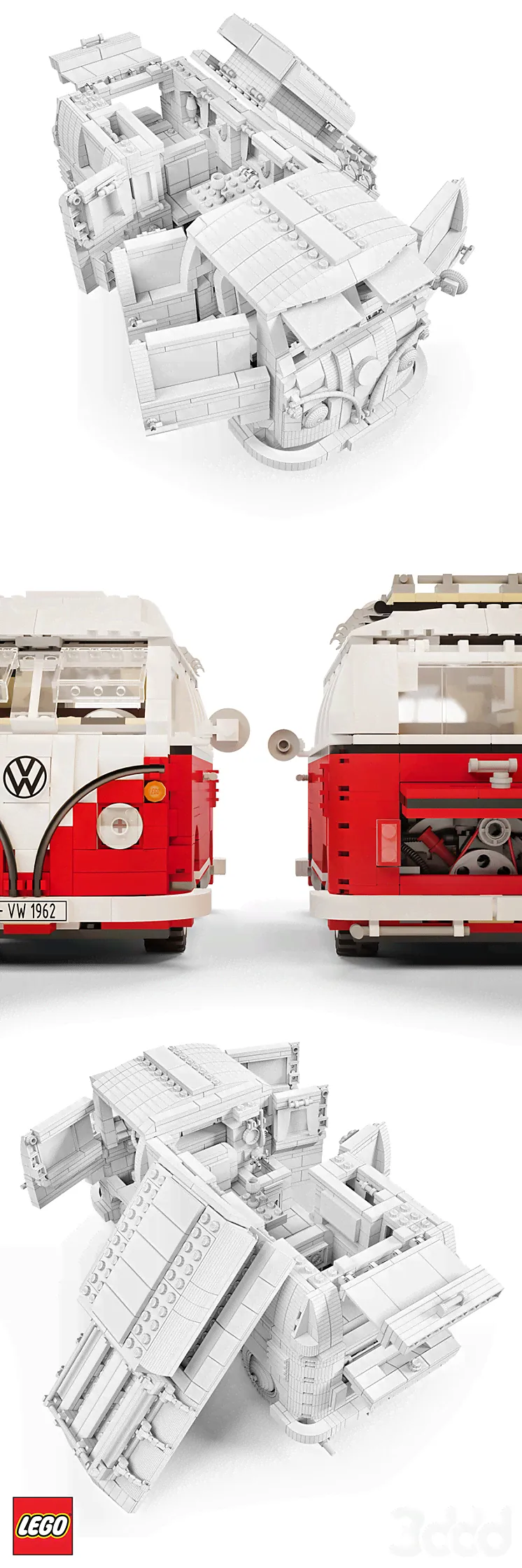 LEGO 10220 Volkswagen T1 - Игрушки - 3D модель-0