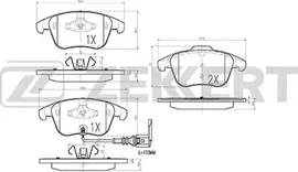 Тормозные колодки Zekkert передние для Volkswagen Tiguan I 2007-2018. Артикул BS-1009