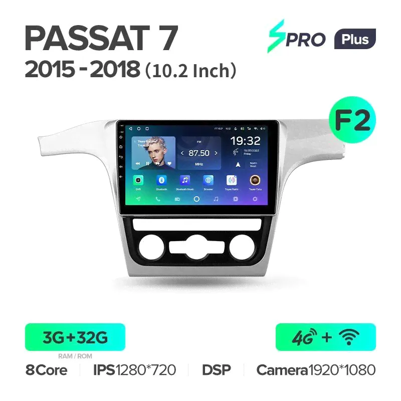 Штатная магнитола Teyes SPRO+ для Volkswagen Passat 7 B7 NMS 2015-2018 (F2) на Android 10-0