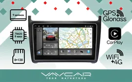 Магнитола Vaycar 09VO8_2HD для VOLKSWAGEN POLO 2009-2019 (Андроид, 8+128Гб, 2HD)