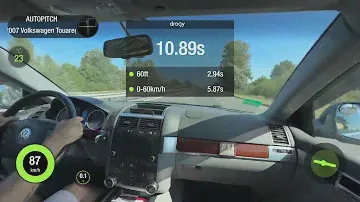 VW Touareg 3.2i (VR6) AT 4WD 2007. 0-100 acceleration.