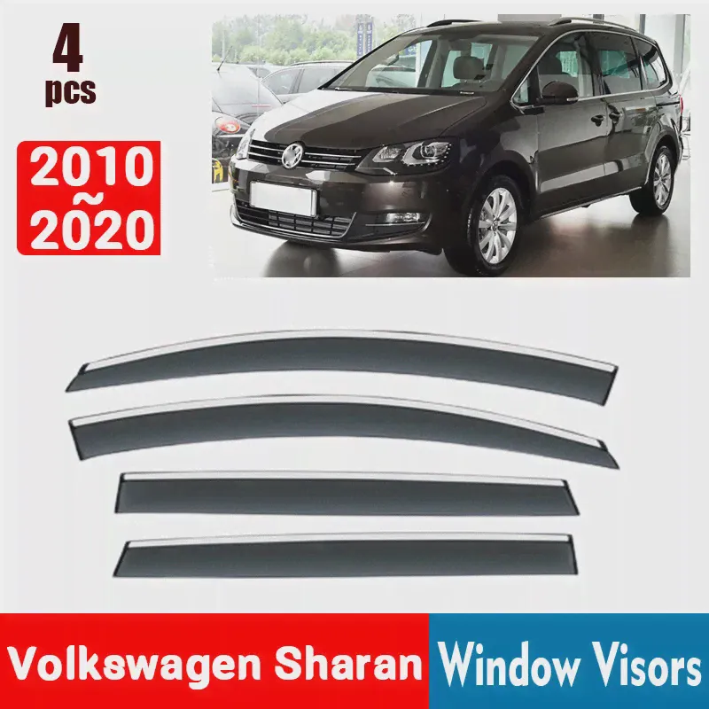 ДЛЯ Volkswagen VW Sharan 2010-2020 Оконные козырьки Защита от дождя, окна, дождевик, Дефлектор, тент, щит, Аксессуары для защиты вентиляционных отверстий-0