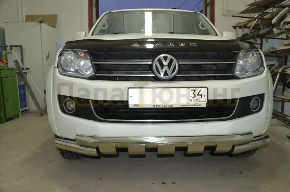 Защита переднего бампера G d76 Volkswagen Amarok 2009-2015-1