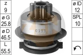 Бендикс стартера Era для Volkswagen Sharan I 1995-2010. Артикул ZN0799
