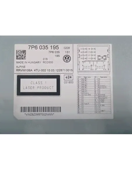 Штатная магнитола Volkswagen RCD550-0