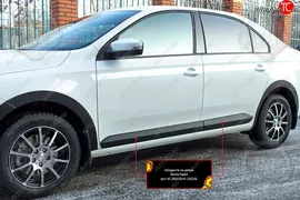 Молдинг передней двери RA (левый) Volkswagen Polo Mk6 (2020-2022) (Шагрень)