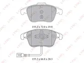 Тормозные колодки LYNXauto передние для Volkswagen Tiguan I 2007-2018. Артикул BD-8038