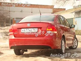 Накладка на задний бампер, Volkswagen Polo Sedan