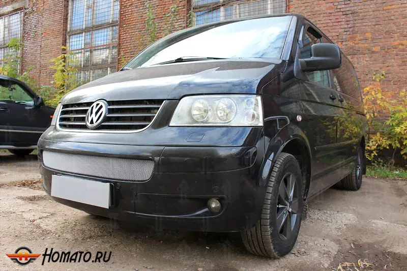 Защита радиатора для Volkswagen T5 (Multivan,Caravelle) (2003-2009) дорестайл | Стандарт-4