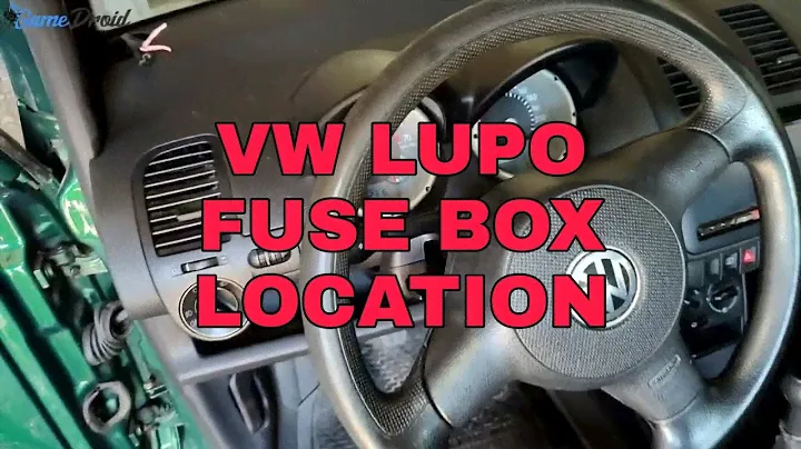 Volkswagen Lupo (Typ 6X) 1998–2005 Fuse Box Location 💻🚗👨‍🔧