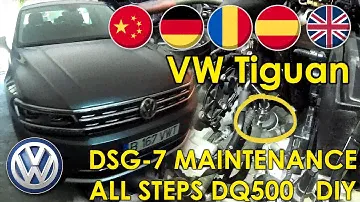 DIY Volkswagen Tiguan 2018 DSG 7 Oil Change Filter Change OBH DQ500 Audi Q3 TT RS