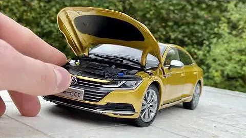 Unboxing 1/18 VW Volkswagen Arteon “Kurkuma Yellow Metallic” | Scale Diecast Model Car Review