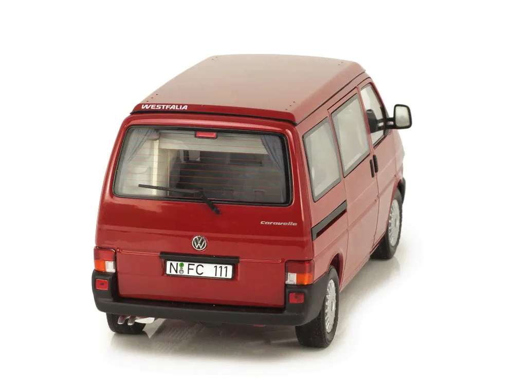 Масштабная модель Volkswagen Multivan T4b Westfalia кэмпер с подъемной крышей красный лучшая цена!-0