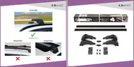 Багажные поперечины для интегрированных рейлингов Erkul Skybar V2 для Volkswagen Transporter T5 2003-2015 (Аэро-крыло дуги) ЧЕРНЫЙ. Артикул 37.SKY.01.03.V2.S