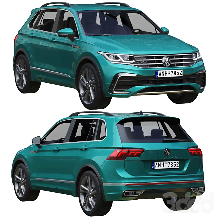 Volkswagen Tiguan 2021 - Транспорт - 3D модель-4
