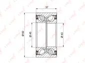 Ступичный подшипник (комплект) LYNXauto передний для Volkswagen Passat B5 1996-2005. Артикул WB-1057