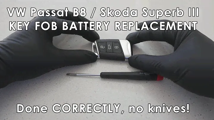 Как заменить аккумулятор в ключе VW Passat B8, Skoda Superb III