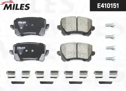 Тормозные колодки Miles (Low-Metallic) задние для Volkswagen Tiguan I 2007-2018. Артикул E410151-1