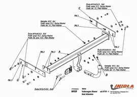 Прицеп Фаркоп Imiola W.038 Volkswagen Sharan 2010-, Seat Alhambra 2010-