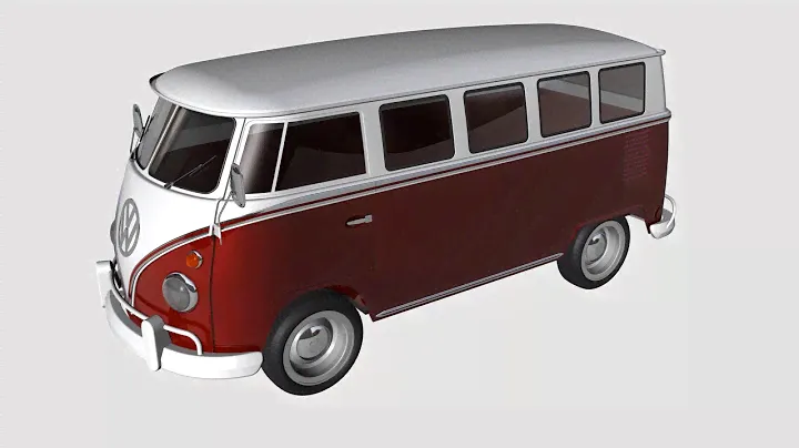 Volkswagen T1 Deluxe Bus 3D Model on 3d2v.com
