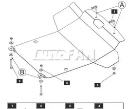 Защита картера двигателя, КПП для Volkswagen Golf 3 (1991-1997) Шериф, артикул 26.0021