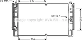 Радиатор охлаждения двигателя AVA для Volkswagen Transporter T4 1991-2003. Артикул VNA2149