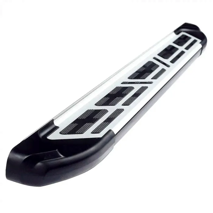 Пороги алюминиевые Corund Silver на Volkswagen Amarok № VWAM.53.1020 для Volkswagen Amarok 2010-2024 артикул VWAM.53.1020