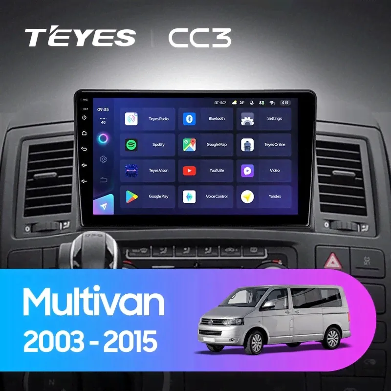 Штатная магнитола Teyes CC3 9" Volkswagen Multivan T5 (2003-2015)-0