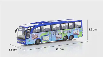 Dickie 3745005 - Туристический автобус фрикционный, 1:43. Friction Touring Bus
