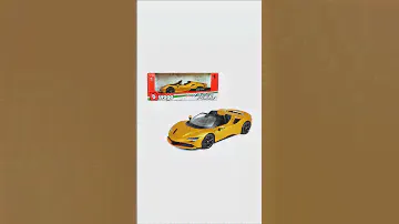 Ferrari SF90 Spider Gold Metallic "Race + Play" Series 1/18 Diecast Model Car by Bburago