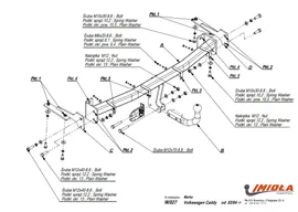 Прицеп Фаркоп Imiola W.027 Volkswagen Caddy 2004-