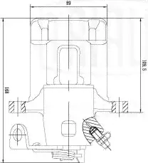 Тормозной суппорт Trialli задний правый для Volkswagen Bora 1998-2013. Артикул CF 002134-0