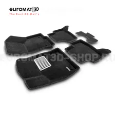 Текстильные 3D коврики Euromat3D Lux в салон для Volkswagen Jetta (2019-) № EM3D-004507