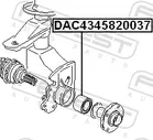 Ступичный подшипник Febest передний правый/левый для Volkswagen Passat B5 1996-2005. Артикул DAC4345820037