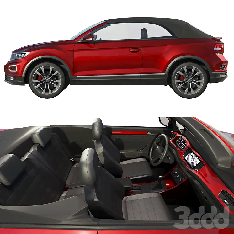 Volkswagen T-Roc Cabriolet - Транспорт - 3D модель-4