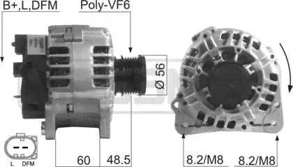 Генератор Era OEM для Volkswagen Transporter T5 2003-2015. Артикул 210247