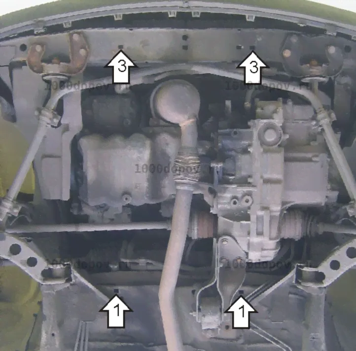 Защита Motodor 72703 Volkswagen Terramont 2018-н.в. (Картер, КПП)-2